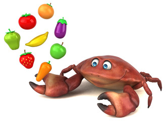 Fun crab - 3D Illustration