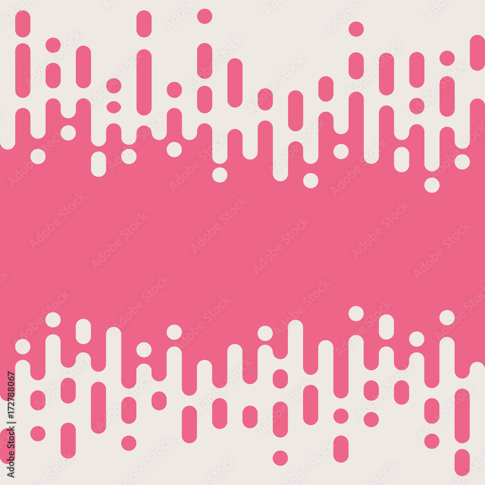 Poster abstract pink rounded lines halftone transition vector background