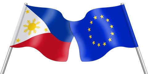 Flags. Philippines and Europe 