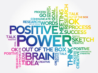 POWER word cloud collage, creative business concept background