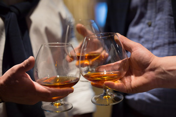whisky glass in a hand