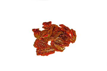 Homemade Sun Dried Tomatoes, Isolated on white background