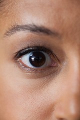 Womans eyes with eyebrows