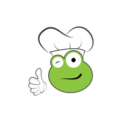 frog restaurant design logo