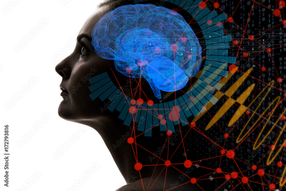 Poster ai(artificial intelligence) concept. 3d rendering.