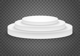 Illustration of Vector Victory Platform Template. 3D Realistic Vector Winner Stage Podium