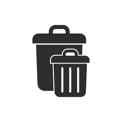 Trash can vector icon.