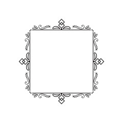Classic elegant vintage square frame