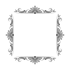 modern stylish vintage black frame