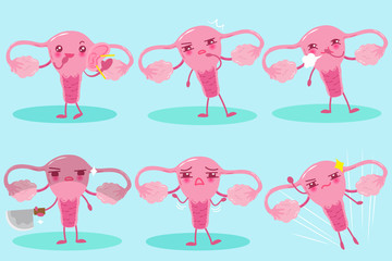 cute cartoon uterus