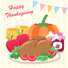 cute cartoon thanksgiving