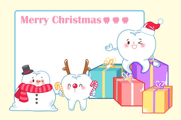 tooth with merry christmas