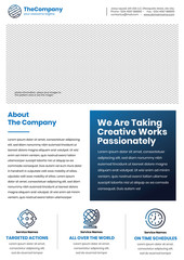 A4 Multipurpose flyer template in blue