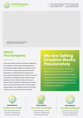 A4 Multipurpose flyer template in yellow green