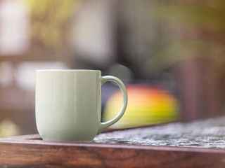 coffee cup on blur background