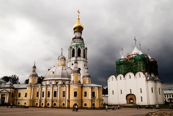 Fototapeta na wymiar Kremlin square in Vologda. Russia