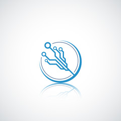 Technology business company logo. 