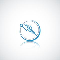 Technology business company logo. 