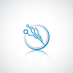 Technology business company logo. 
