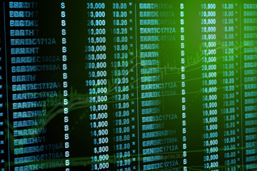 Stock exchange graph chart analysis global financial statistic data 