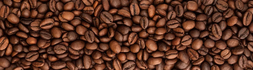 Foto auf Acrylglas background panorama beans coffee © yanikap
