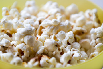 Close up shot of popcorn 