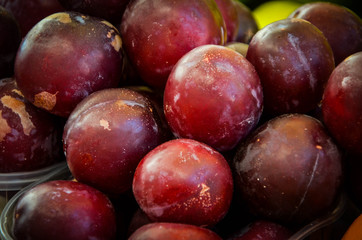 fresh fruits & vegetables close up view on the local markets
