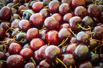 fresh fruits & vegetables close up view on the local markets