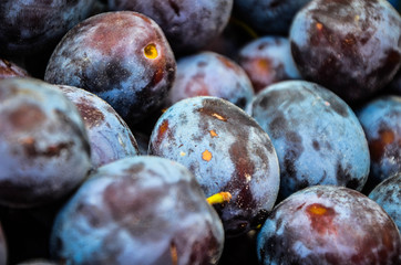 fresh fruits & vegetables close up view on the local markets