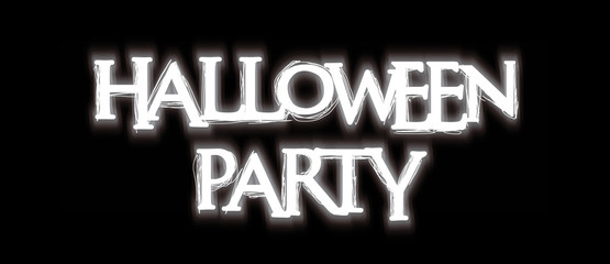 The inscription of a  Halloween Party on a black background