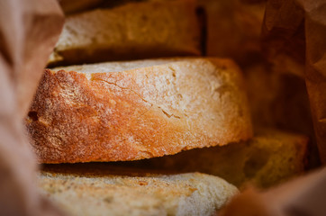 home made bread close up view - healthy & fresh ingredients