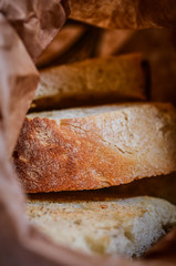 home made bread close up view - healthy & fresh ingredients
