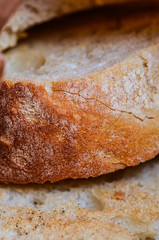 home made bread close up view - healthy & fresh ingredients