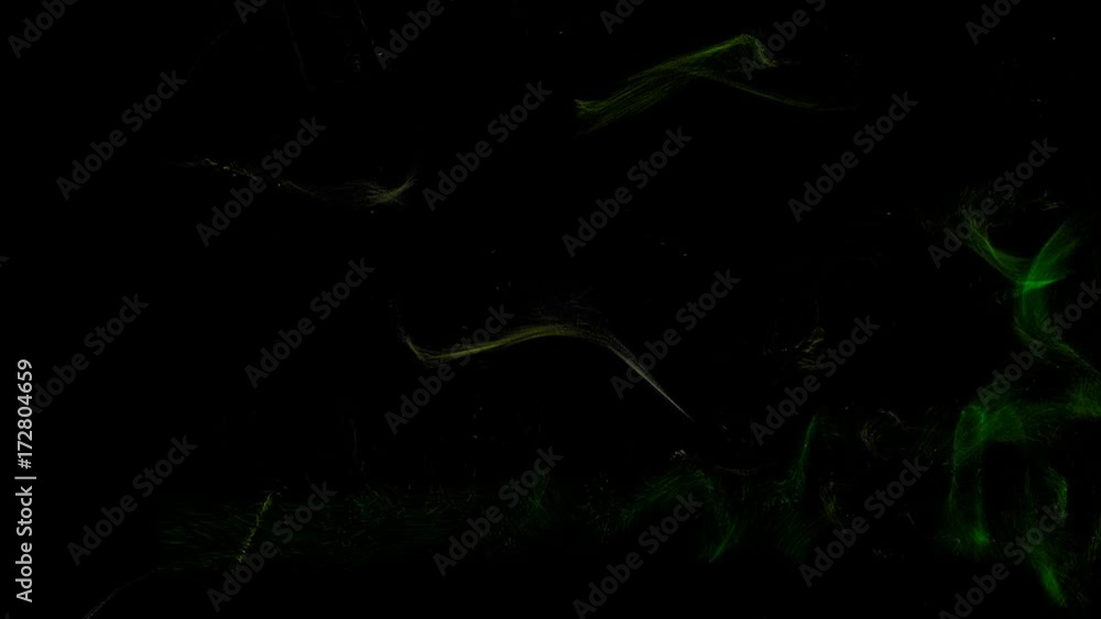 Aufkleber Dancing particles. Digital abstract background. 3d rendering