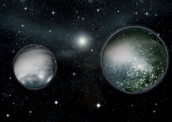 galaxy in a free space