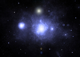 galaxy in a free space