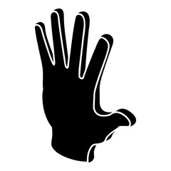 Obraz premium Election greeting hand icon, simple style