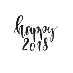 2018 is coming. Hand drawn lettering quote