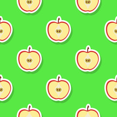 Seamless pattern with apple for your design