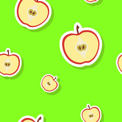Seamless pattern with apple for your design