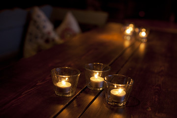 Kerzen im Restaurant