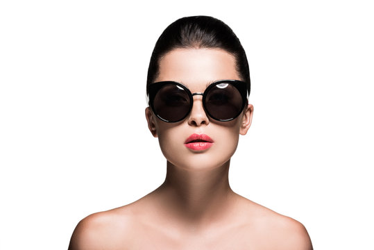 woman in stylish sunglasses