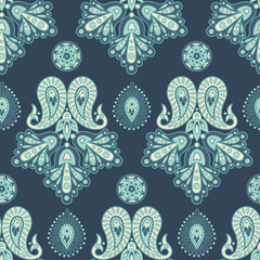 Ethnic Floral seamless pattern. Vector ornament