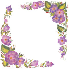 floral corner frame