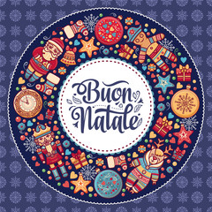 Buon Natale. Christmas template. 