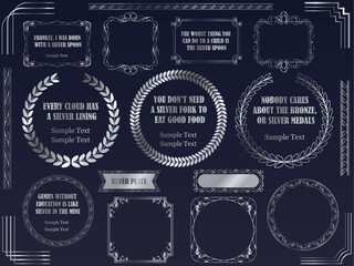 銀のフレームセット