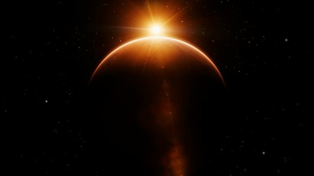 Sunrise above Mars