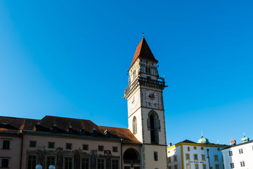 Fototapeta na wymiar Rathaus von Passau in Oberbayern