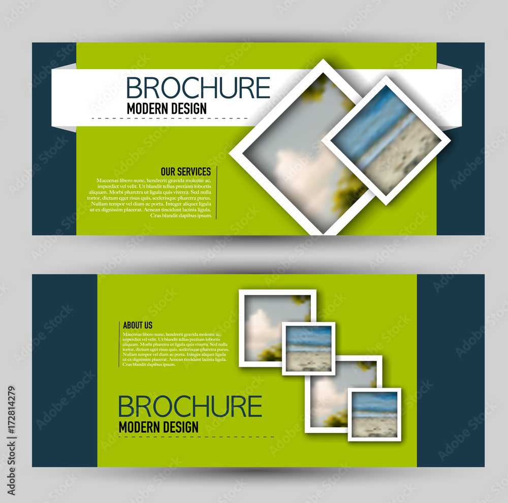 Poster flyer banner or web header template set. vector illustration promotion design background. blue and g
