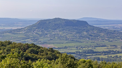 Landscape from a volcanoes in Hungary near the lake Balaton